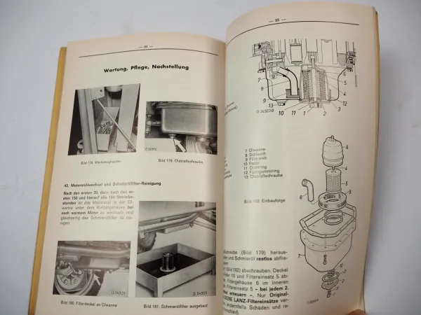 Original John Deere Lanz 100 Dieselschlepper Betriebsanleitung 1961