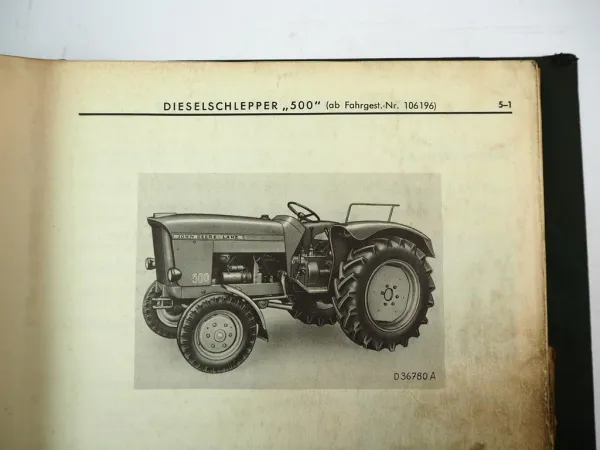 John Deere Lanz 500 Schlepper Ersatzteilliste Ersatzteilkatalog 1965