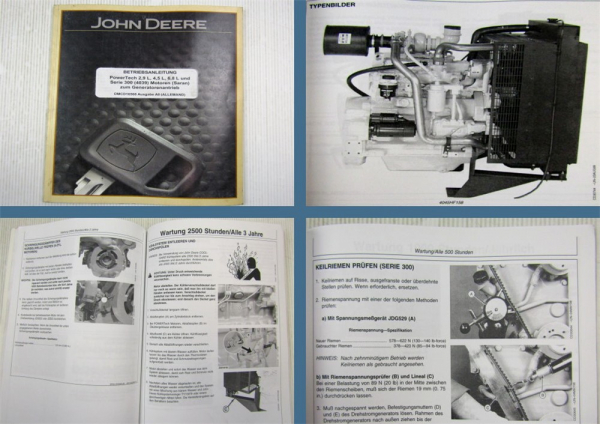 John Deere PowerTech 2,9 4,5 6,8l Serie 300 Motoren Generatorenantrieb Bedienung