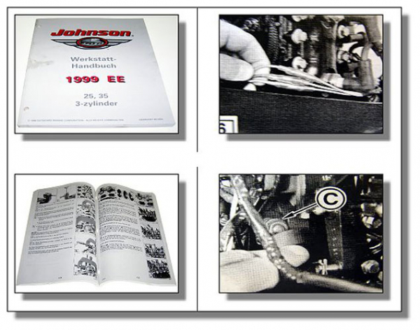 Johnson 1999 EE 25 PS 35 PS 3 Zylinder Außenborder Werkstatthandbuch