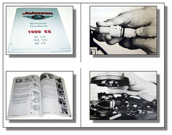 Johnson 1999 EE 90 100 105 115 150 175 PS Motor Außenborder Werkstatthandbuch