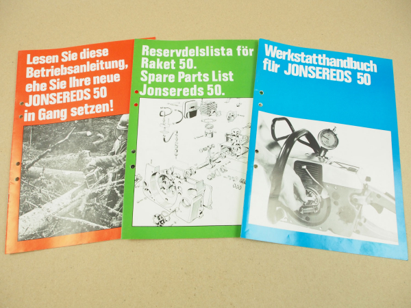 Jonsered 50 Bedienung Ersatzteilliste und Werkstatthandbuch Reparaturhandbuch