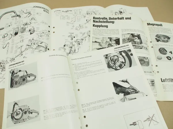 Jonsered 80 Bedienungsanleitung Ersatzteilliste Werkstatthandbuch Reparaturhandb