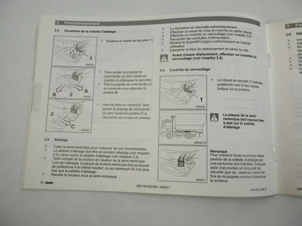 Jost JSK 36 37 Sattelkupplung Montage Betriebsanleitung Operating Instructions