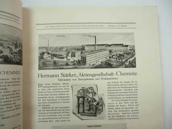 Jubiläumsfirmen des Handelskammer Bezirks Chemnitz Sachsen 1926