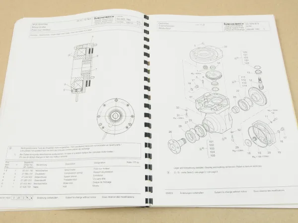Jungheinrich ECP 100-3LG 100E ERsatzteilliste Parts List Pieces de Rechange