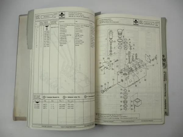 Jungheinrich EFG-D A500 1,0 - 1,6t Gabelstapler Ersatzteilliste Parts List 1988