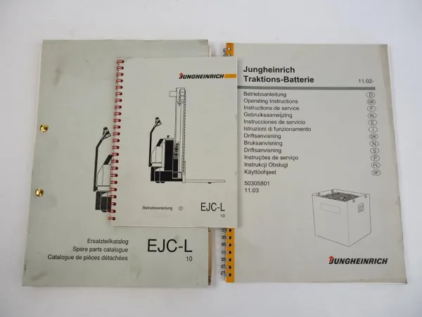 Jungheinrich EJC-L10 Hochhubwagen Bedienungsanweisung Ersatzteilkatalog 1994