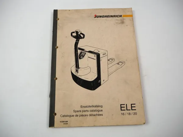 Jungheinrich ELE 16 18 20 Elektro Hubwagen Ersatzteilliste Parts List 1996