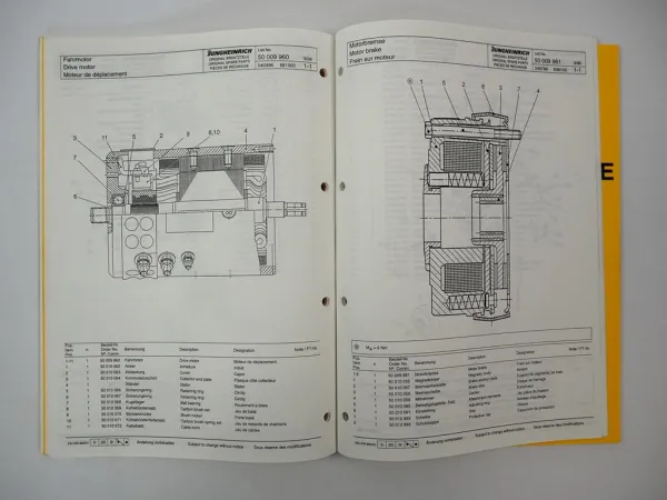 Jungheinrich ELE 16 18 20 Elektro Hubwagen Ersatzteilliste Parts List 1996