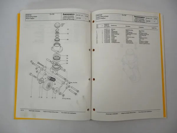 Jungheinrich ELE 16 18 20 Elektro Hubwagen Ersatzteilliste Parts List 1996