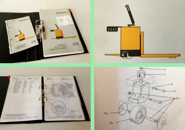 Jungheinrich ERE20 Langstapler Betriebsanleitung Ersatzteilkatalog 1988/90