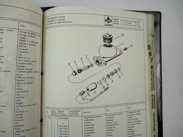 Jungheinrich ETM/V A10 Elektro Gabelstapler Ersatzteilliste Parts List 1985
