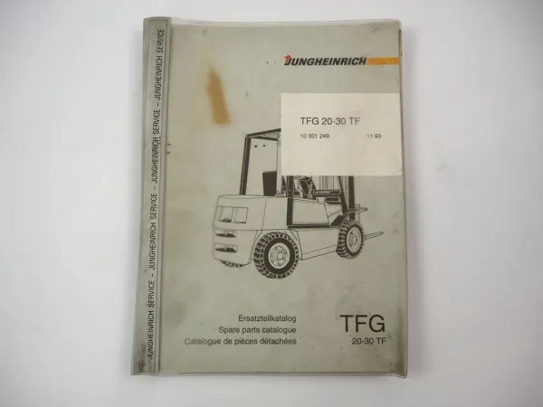 Jungheinrich TFG 20 25 30 TF Gabelstapler Ersatzteilliste Parts List 1993