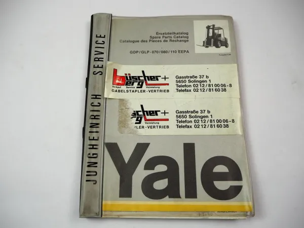 Jungheinrich Yale GDP GLP 070 080 110 EEPA Stapler Ersatzteilliste Parts List