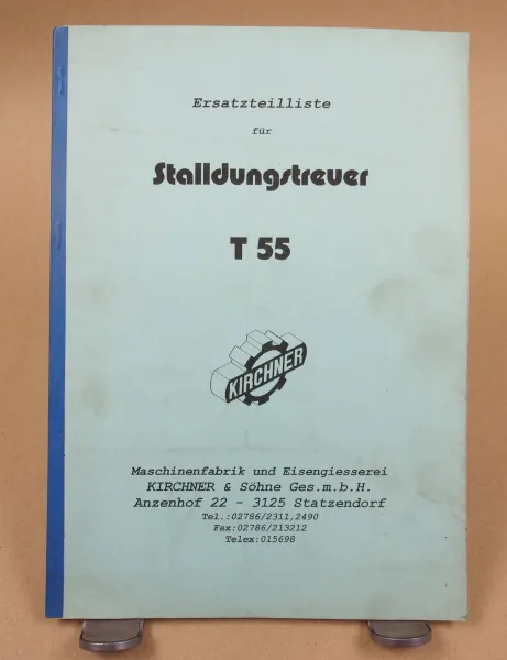 K&S T55 Stalldungstreuer Ersatzteilliste Ersatzteilkatalog
