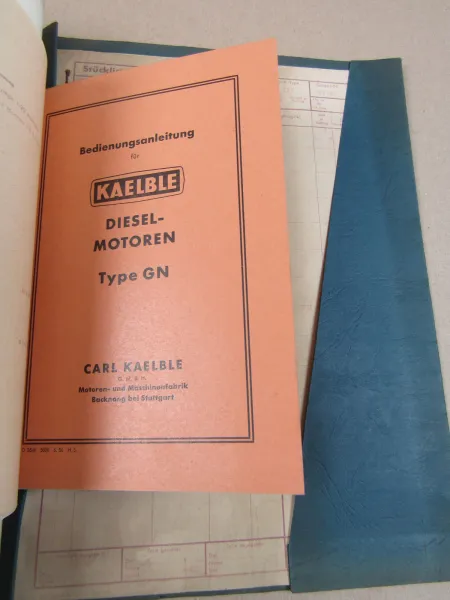 Kaelble 3W110 Motorwalze Ersatzteilliste Bedienung 1940/50er Jahre Motor GN110e