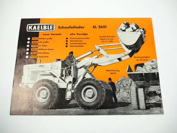 Kaelble SL2651 Schaufellader 140 PS Prospekt 1964