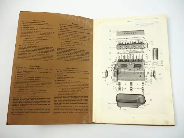 Kämper 492 Dieselmotor Ersatzteilkatalog Nr.8
