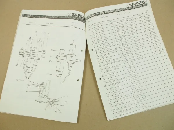 Kärcher HDS1250 Ersatzteiliste und Bedienungsanleitung 1986 Parts List Instructi