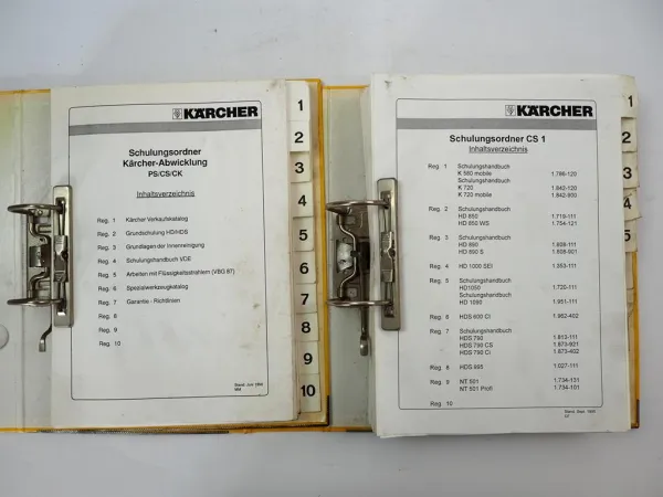 Kärcher K580 K720 HD 580 590 1000 1050 1050 HDS790 NT Schulung Werkstatthandbuch