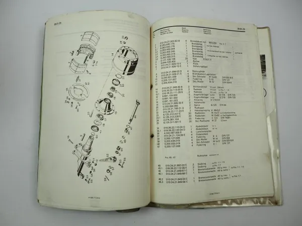 Kässbohrer SB13 Brückensattelanhänger Betriebsanleitung Ersatzteilliste ca. 1977