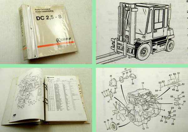 Kalmar DC2,5-8 Fork Lift Truck Parts List Catalog Reservdelskatalog 12/1991