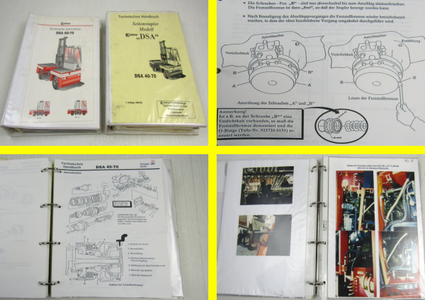 Kalmar DSA40-70 Technisches Handbuch Informationen Werkstatthandbuch 1998
