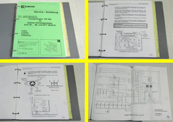 Kalmar EFA20-50 Sigma Pumpenregler PR400 Reparatur Elektrische Schaltpläne 1999