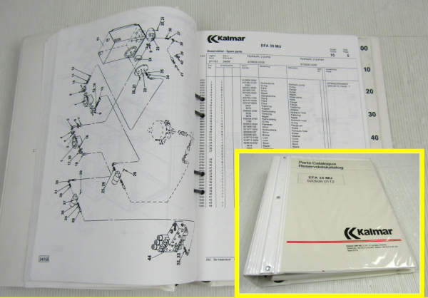 Kalmar EFA35 MU Fork Lift Spare Parts List Catalogue Reservdelskatalog 1997