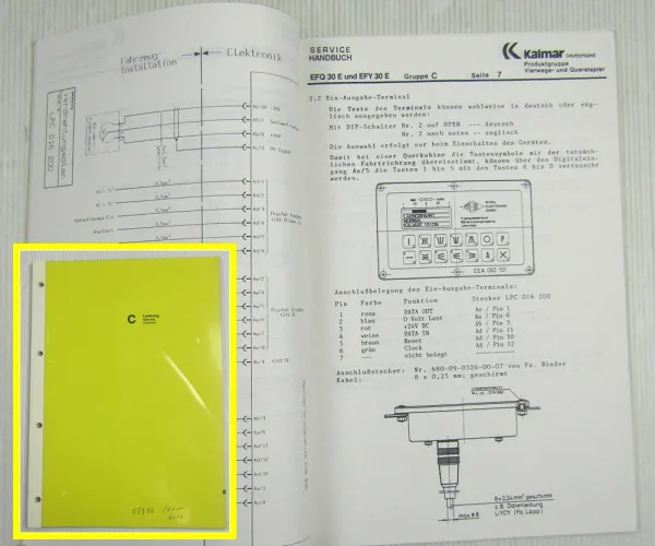 Kalmar EFQ EFY 30E Stapler Technisches Handbuch Werkstatthandbuch Lenkung