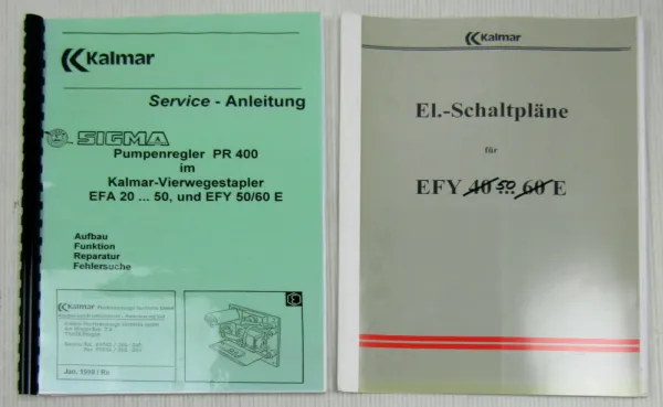 Kalmar EFY50 Sigma Pumpenregler PR400 Reparatur + Elektrische Schaltpläne 1999