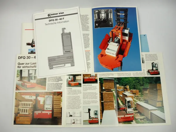 Kalmar Gabelstapler Querstapler 7x Prospekt Firmenschreiben ca. 1998