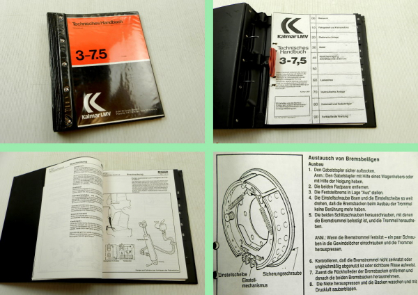 Kalmar LMV 3-7,5 Technisches Handbuch 1988 Instandhaltung Wartung Elektrik