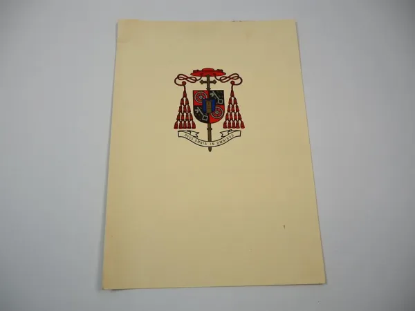 Karte mit Unterschrift Kardinal Volk Bischof von Mainz 1980