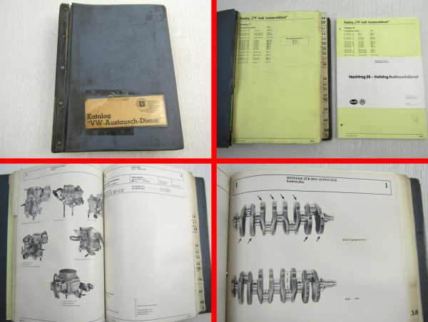 Katalog Audi VW Austauschdienst 1969 - 1991