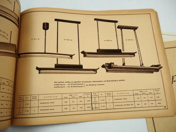 Katalog Lampen Leuchten Kaiser Langfeld Idell Bakelite 1945/50er Jahre