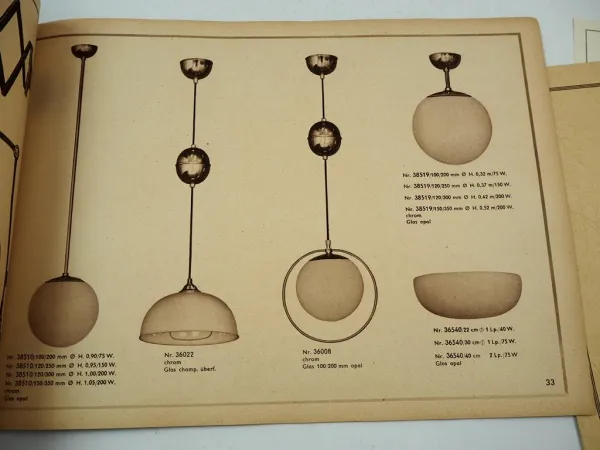 Katalog Lampen Leuchten Kaiser Langfeld Idell Bakelite 1945/50er Jahre