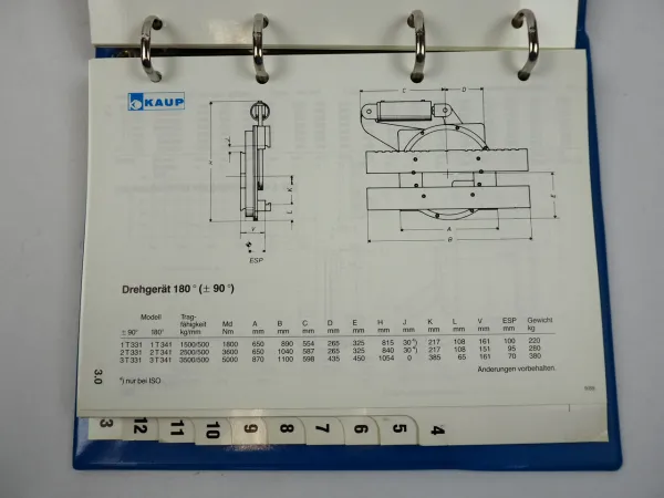 Kaup Seith Anbaugeräte für Gabelstapler Produktprogramm Datenblätter 2001/08