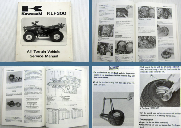 Kawasaki 1986 - 1987 KLF300 All Terrain Vehicle Quad Service Manual 1996