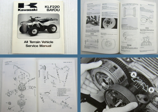 Kawasaki 1988 - 1997 KLF220 BAYOU All Terrain Vehicle Quad Service Manual 1996