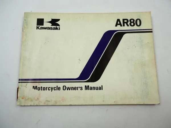 Kawasaki AR80 A1 Motorcycle Owners Manual 1980 Maintenance Wiring Diagram Disassembly