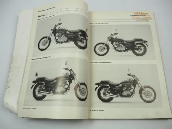 Kawasaki Eliminator 125 Modell BN125 A1 Werkstatthandbuch Reparaturhandbuch 1997