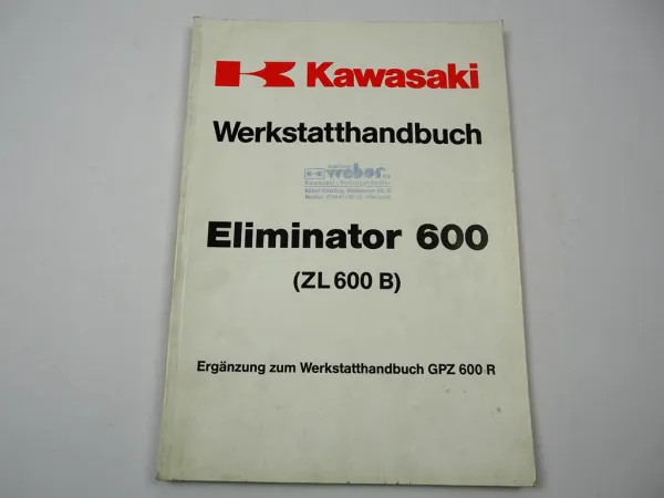 Kawasaki Eliminator 600 ZL600 B1 Werkstatthandbuch 1995 Ergän Reparaturanleitung