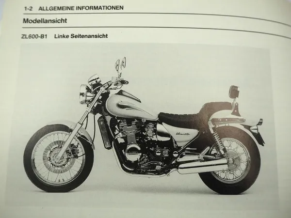 Kawasaki Eliminator 600 ZL600 B1 Werkstatthandbuch 1995 Ergän Reparaturanleitung
