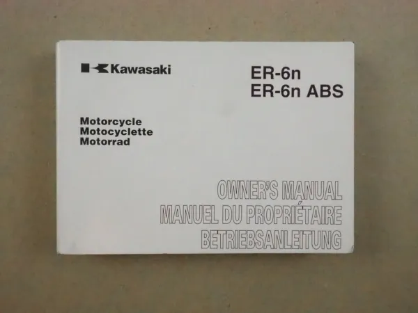 Kawasaki ER 6n ABS Betriebsanleitung Owners Manual 2008