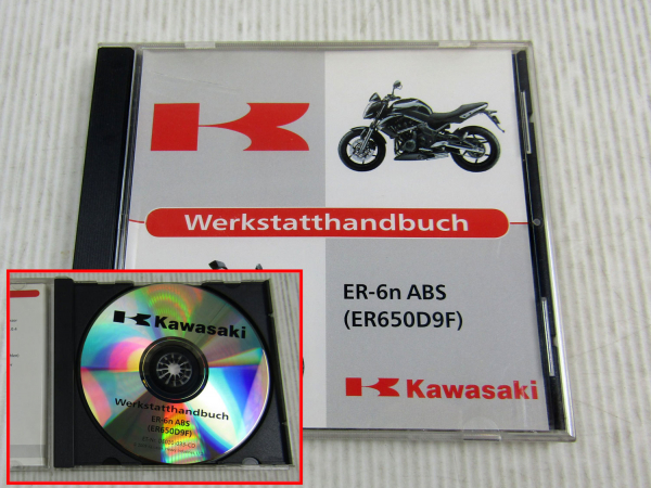 Kawasaki ER-6n ABS ER650D9F Werkstatthandbuch Reparaturhandbuch CD
