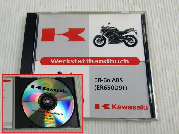 Kawasaki ER-6n ABS ER650D9F Werkstatthandbuch Reparaturhandbuch CD