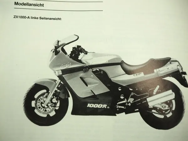 Kawasaki GPZ 1000 RX ZX1000 A1 Werkstatthandbuch Ergänzung Reparaturanleitung 1985