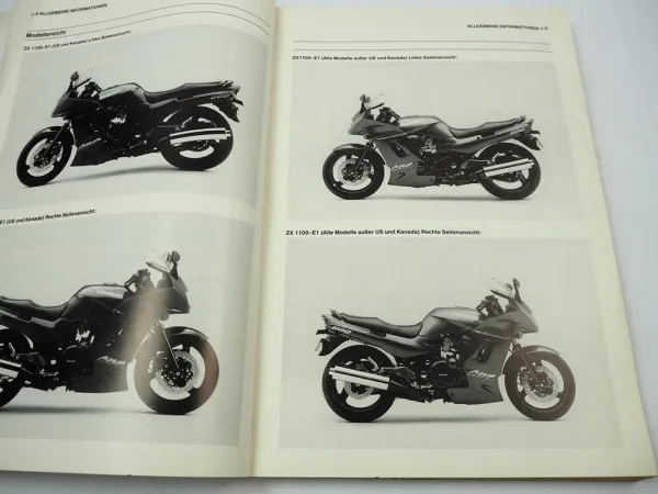 Kawasaki GPZ 1100 GPZ1100 ZX 1100 E1 Reparaturanleitung Werkstatthandbuch 1995